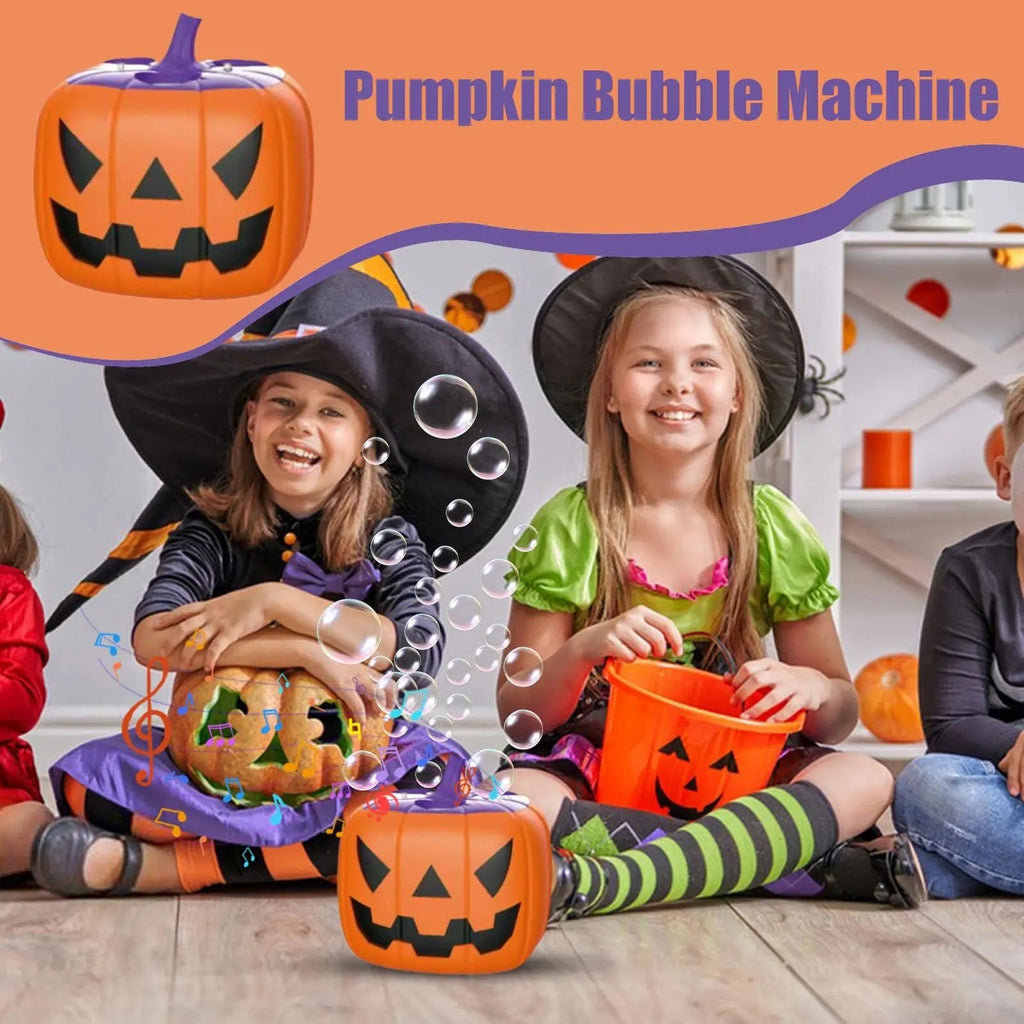Halloween Pumpkin Bubble Machine with LED Lights and Automatic Blower for Party Outdoor Decoration - Image 8