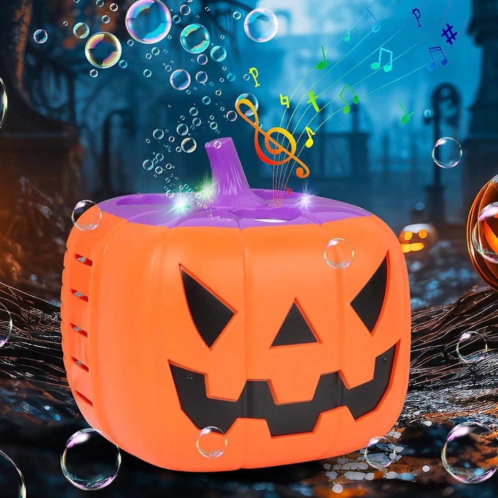 Halloween Pumpkin Bubble Machine with LED Lights and Automatic Blower for Party Outdoor Decoration - Image 9