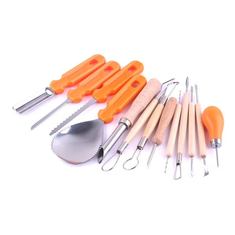 Halloween Pumpkin Carving Kit and Tools with Stainless Steel Saw Scoop and Storage Case - Image 2