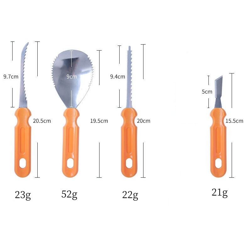 Halloween Pumpkin Carving Kit and Tools with Stainless Steel Blades and Serrated Saw for Supplies - Image 4