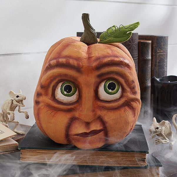 Halloween Pumpkin Decorations and Carving Props with Expressive Faces for Front Door Decor - Image 11