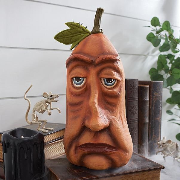Halloween Pumpkin Decorations and Carving Props with Expressive Faces for Front Door Decor - Image 2