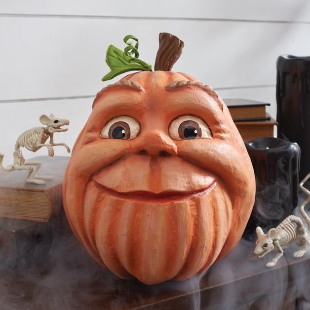 Halloween Pumpkin Decorations and Carving Props with Expressive Faces for Front Door Decor - Image 5