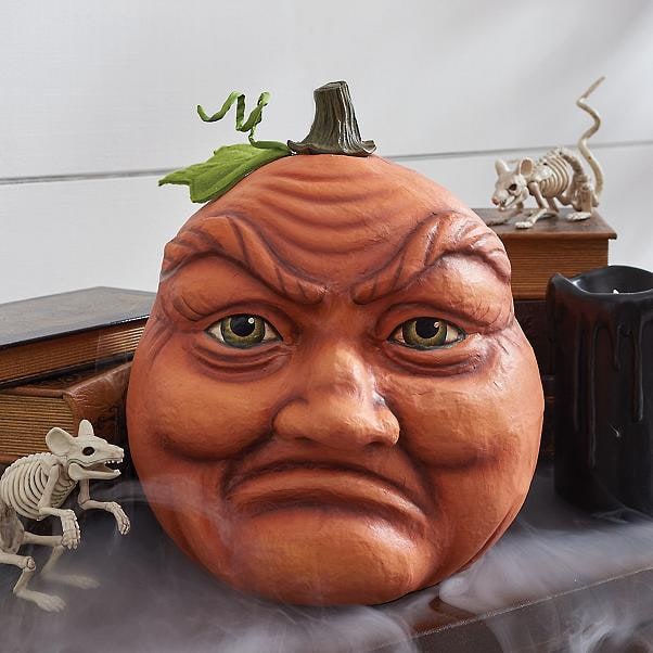 Halloween Pumpkin Decorations and Carving Props with Expressive Faces for Front Door Decor - Image 7