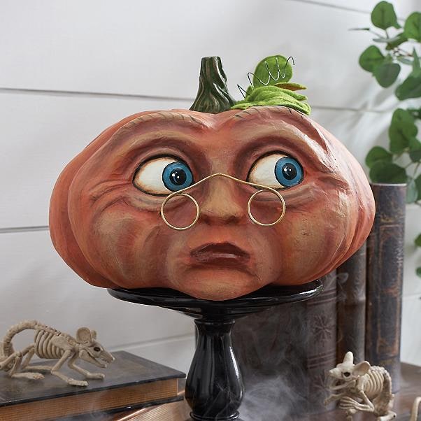 Halloween Pumpkin Decorations and Carving Props with Expressive Faces for Front Door Decor - Image 9