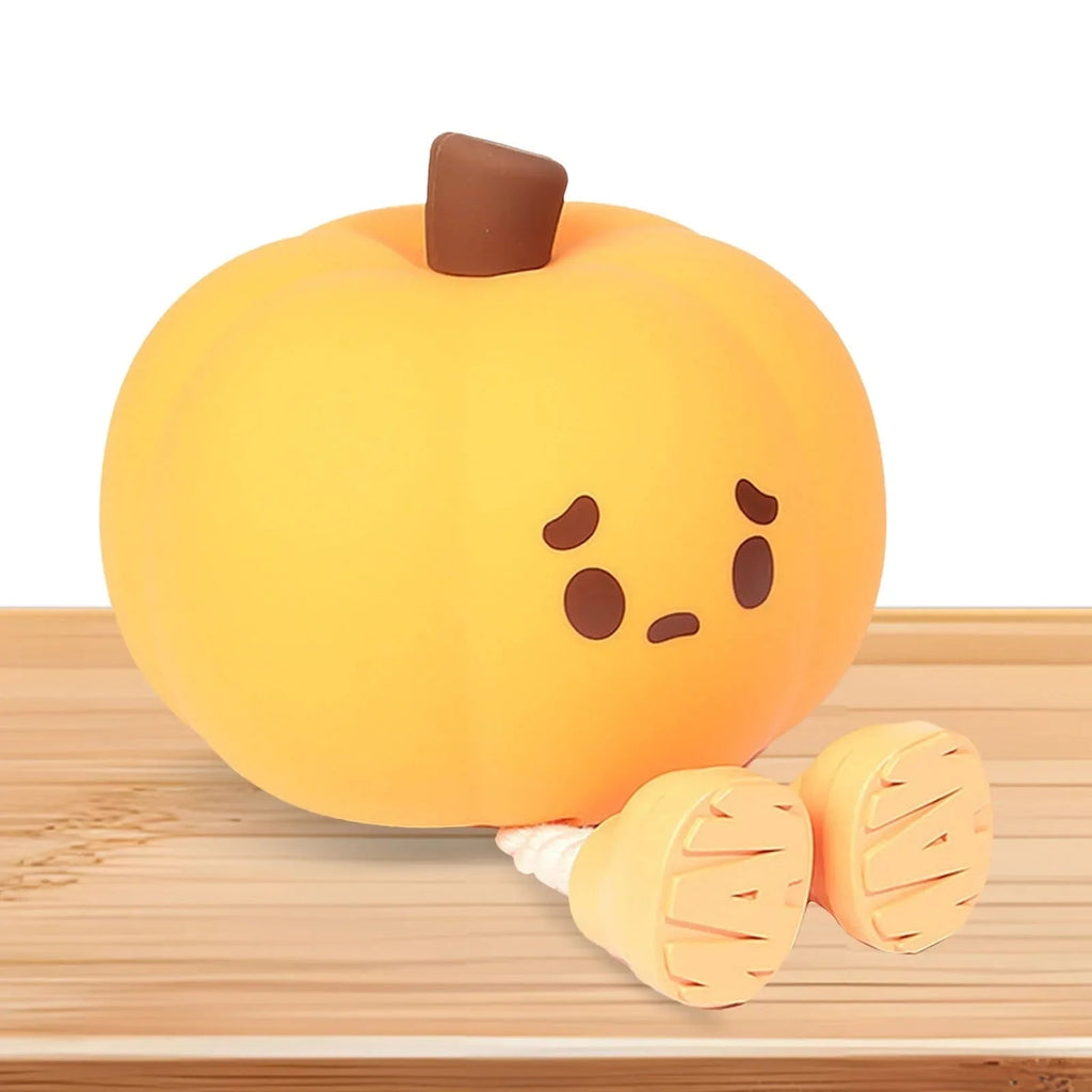 Halloween Pumpkin Night Light LED Rechargeable with Dangling Legs and Sad Face Design - Image 3