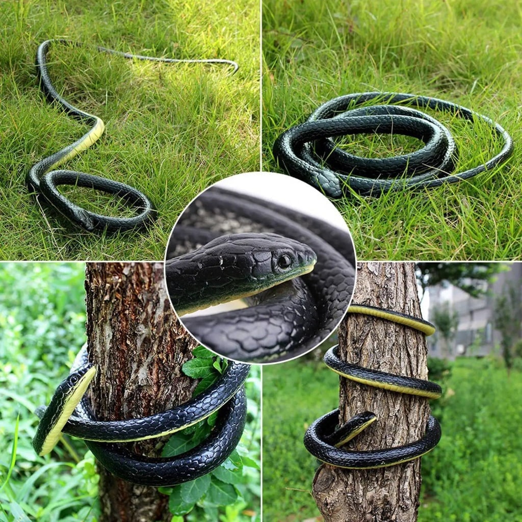 Halloween Realistic Rubber Snake Toy with Flexible Design for Water and Outdoor Decoration Prop - Image 2
