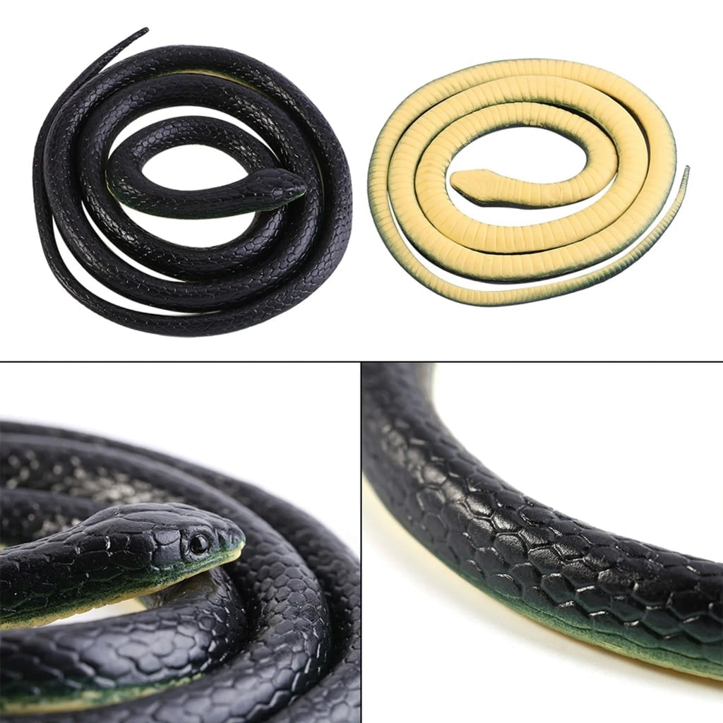 Halloween Realistic Rubber Snake Toy with Flexible Design for Water and Outdoor Decoration Prop - Image 3