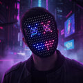 Halloween Red Light Therapy LED Face Mask Up Full Costume Party with USB Rechargeable Battery - Image 1