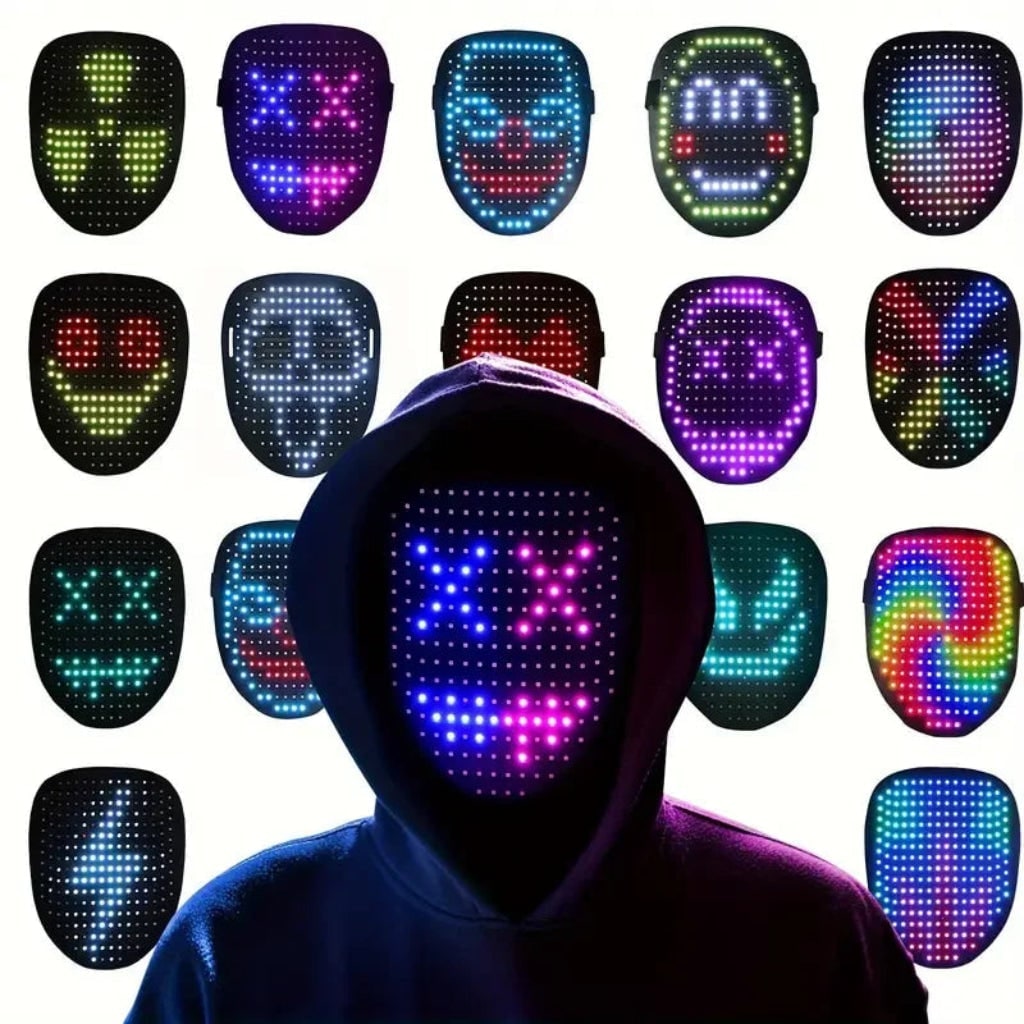 Halloween Red Light Therapy LED Face Mask Up Full Costume Party with USB Rechargeable Battery - Image 3