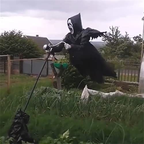 Halloween Scarecrow Decoration Scary Outdoor Ghost Prop with Pole for Yard Decor - Image 2