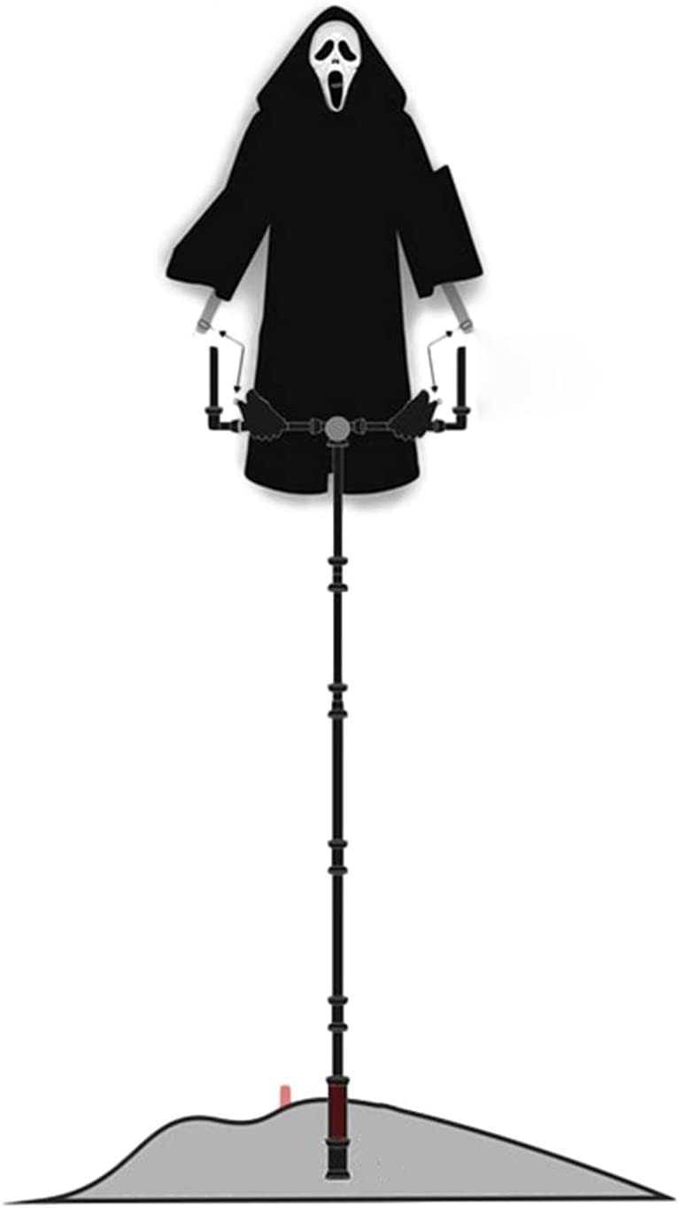 Halloween Scarecrow Decoration Scary Outdoor Ghost Prop with Pole for Yard Decor - Image 4