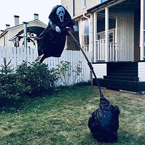 Halloween Scarecrow Decoration Scary Outdoor Ghost Prop with Pole for Yard Decor - Image 5