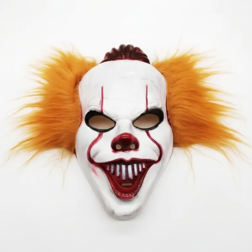 Halloween Scary Creepy Clown Costume Mask with Sinister Grin for Party and Haunted House - Image 1