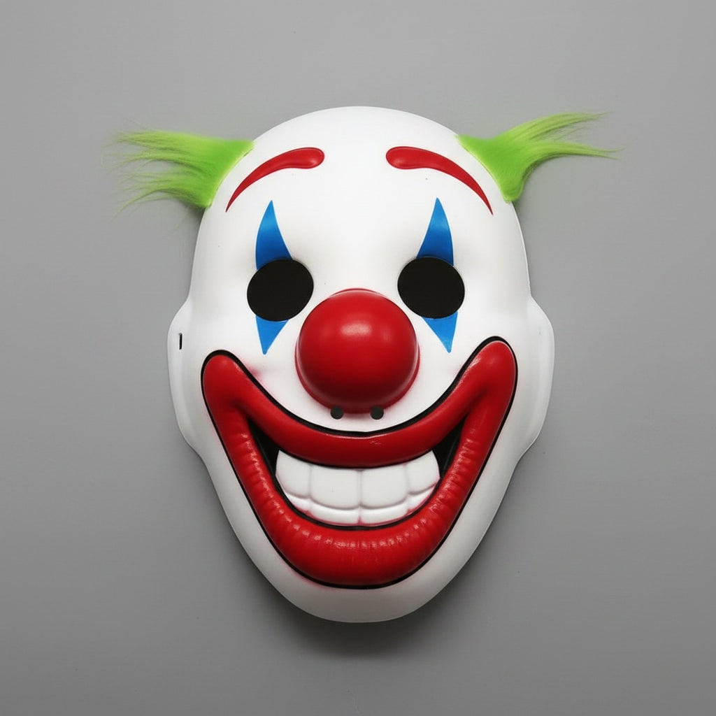 Halloween Scary Creepy Clown Costume Mask with Sinister Grin for Party and Haunted House - Image 2