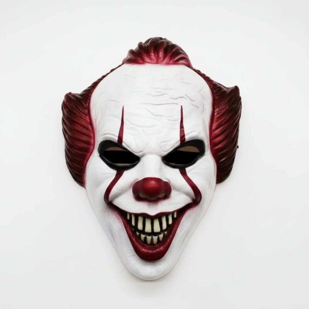 Halloween Scary Creepy Clown Costume Mask with Sinister Grin for Party and Haunted House - Image 3