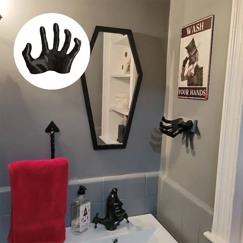 Halloween Scary Hand Wall Hook for Coats and Jackets with Key Holder Chain - Image 10