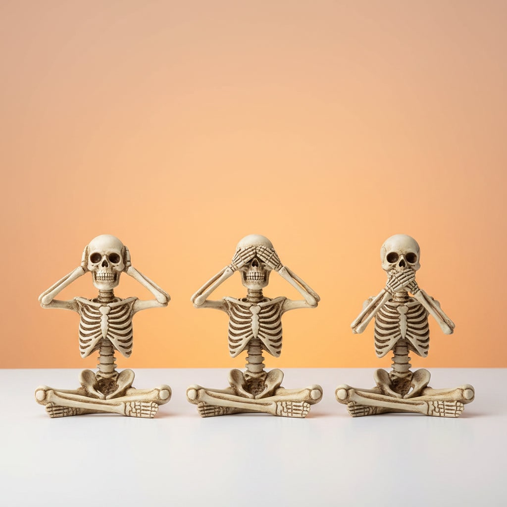 Halloween Skeleton Decoration Shelf Sitter Figurines with Dangling Legs Set of 3 Plastic - Image 8