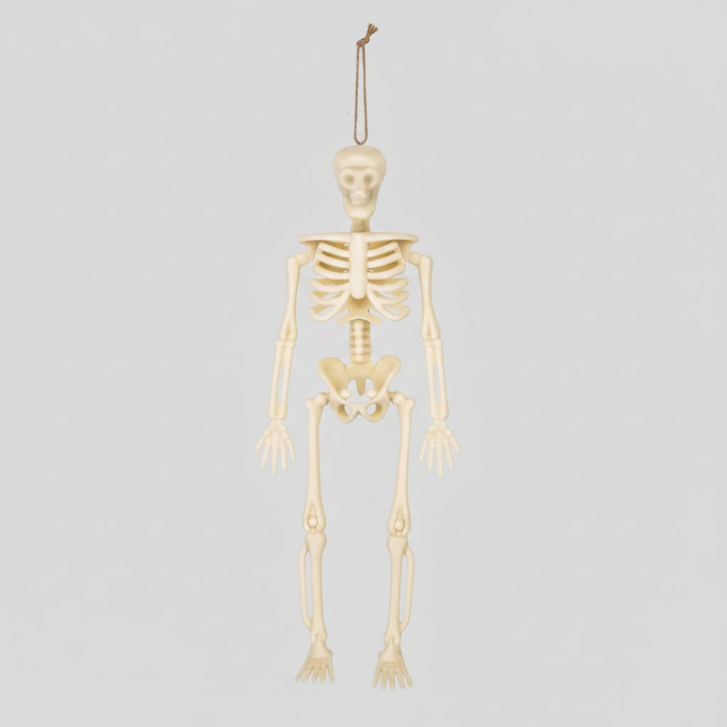Halloween Skeleton Decorations Mini Plastic Posable Figurines with Jute Twine for Party and Haunted - Image 7