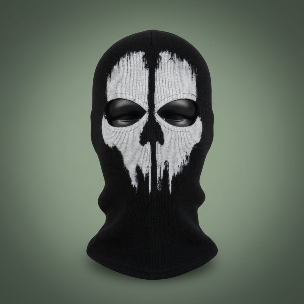 Halloween Skull Balaclava Ski Mask with Full Face Coverage Knit Cold Weather Motorcycle - Image 4