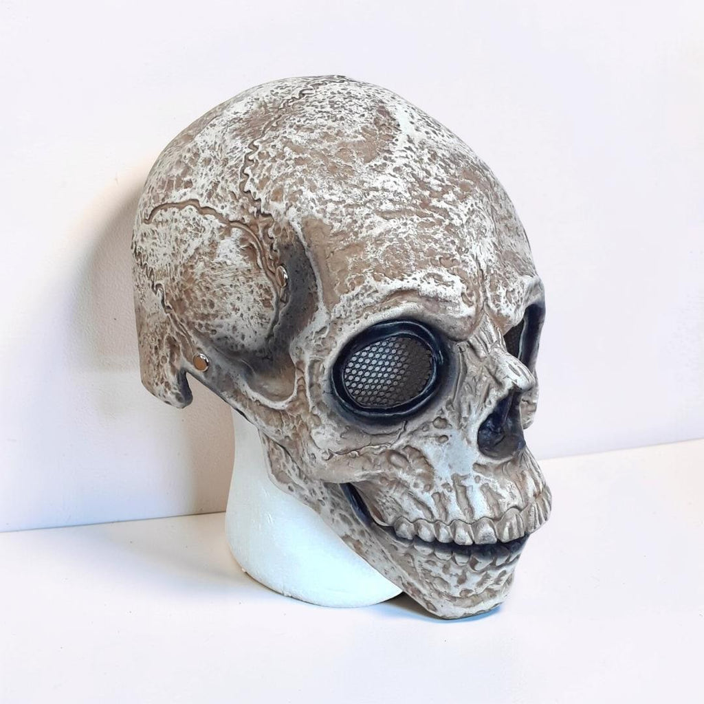 Halloween Skull Mask with Moving Jaw and Creepy Mesh Eyes for Cosplay Costume Party - Image 4