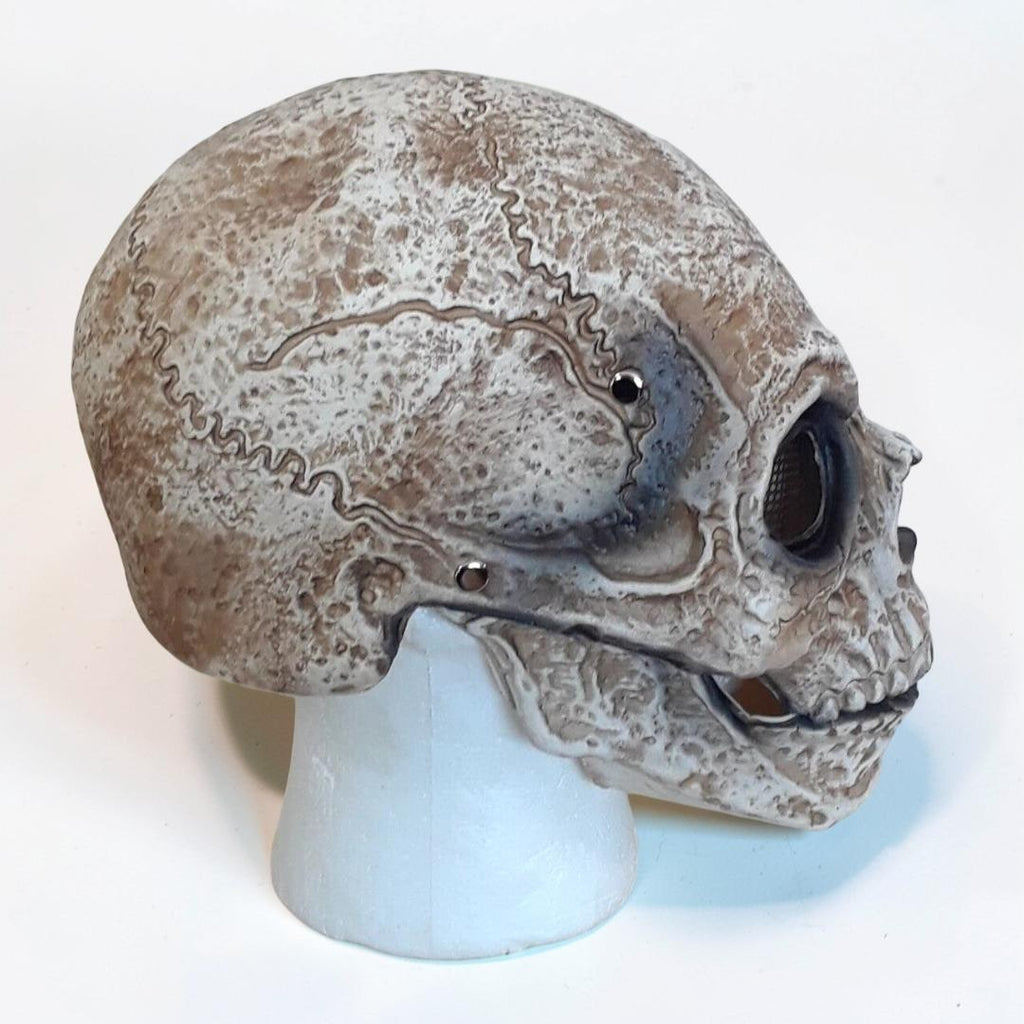 Halloween Skull Mask with Moving Jaw and Creepy Mesh Eyes for Cosplay Costume Party - Image 5