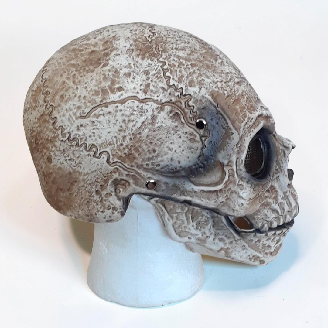 Halloween Skull Mask with Moving Jaw and Creepy Mesh Eyes for Cosplay Costume Party - Image 5