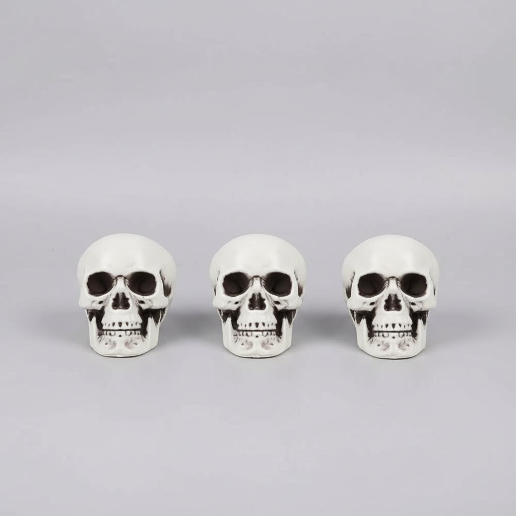Halloween Skull Props and Sugar Decorations Set of 10 Mini Plastic for Party - Image 3