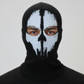 Halloween Skull Ski Mask Full Face Balaclava with Knit Black Fabric for Skiing and Winter Sports - Image 1