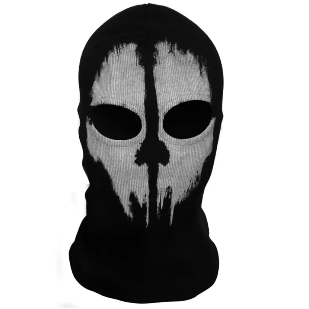Halloween Skull Ski Mask Full Face Balaclava with Knit Black Fabric for Skiing and Winter Sports - Image 3