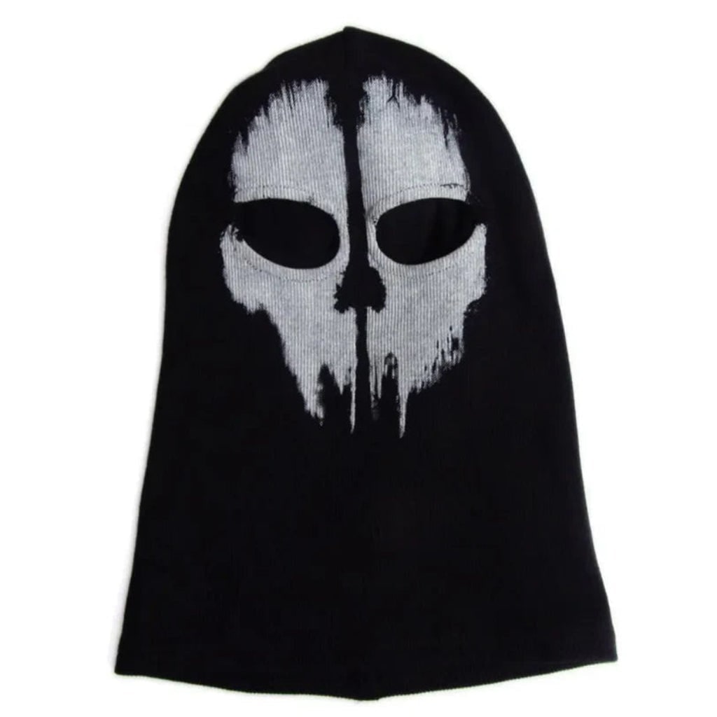 Halloween Skull Ski Mask Full Face Balaclava with Knit Black Fabric for Skiing and Winter Sports - Image 4