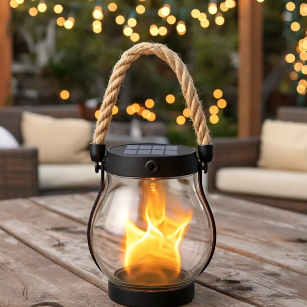 Halloween Solar Outdoor Lantern with Flickering Flame Effect for Yard Decoration - Image 4