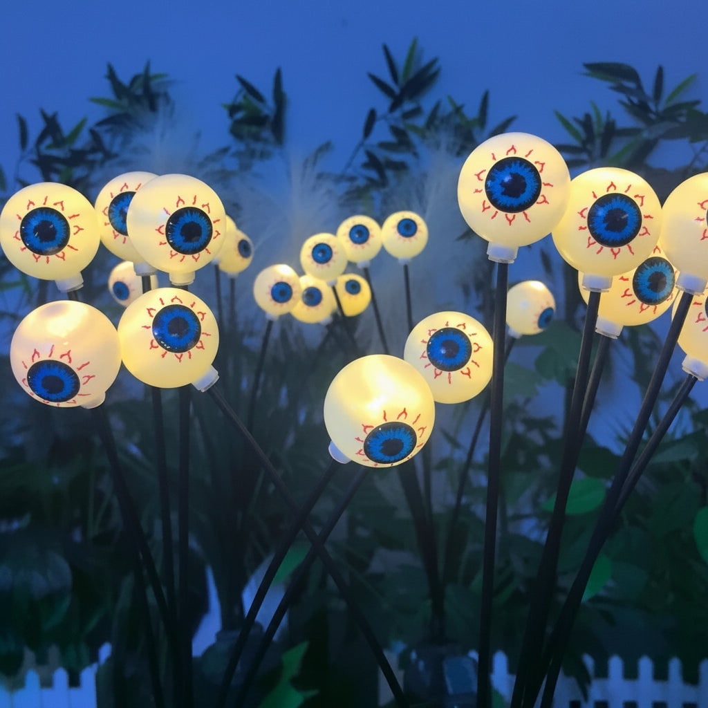 Halloween Solar Pathway and Garden Lights with LED Eyeball Stakes for Outdoor Yard Decoration - Image 4