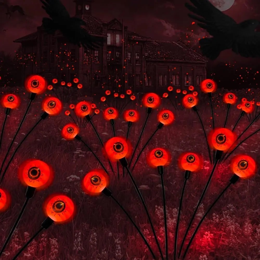 Halloween Solar Pathway and Garden Lights with LED Eyeball Stakes for Outdoor Yard Decoration - Image 6