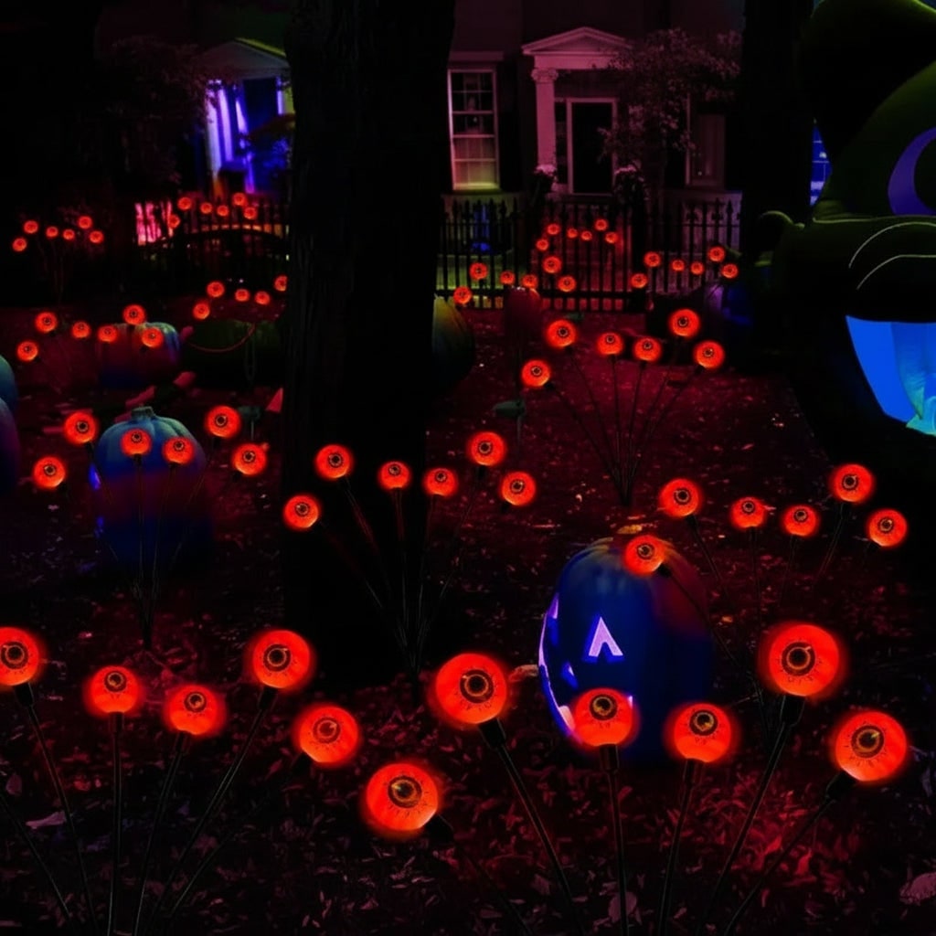 Halloween Solar Pathway and Garden Lights with LED Eyeball Stakes for Outdoor Yard Decoration - Image 7