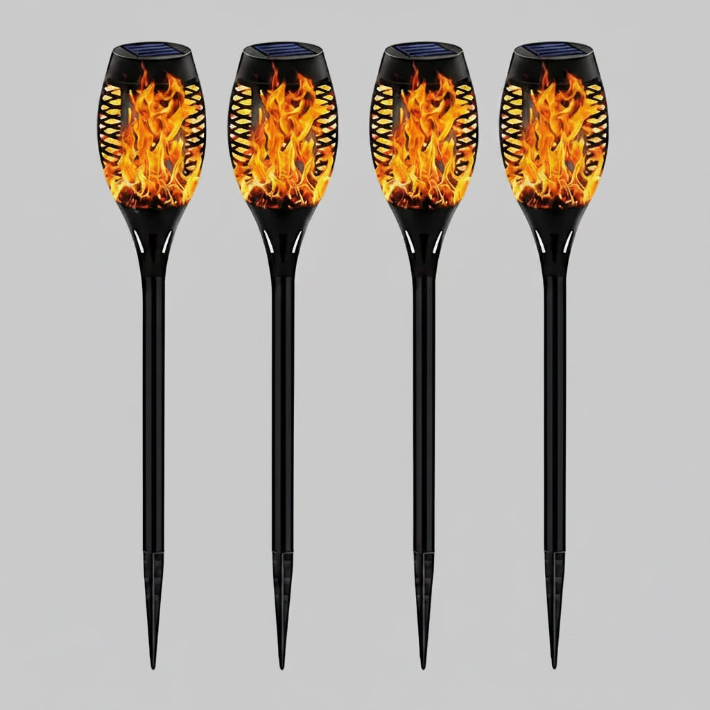 Halloween Solar Powered Outdoor Torch Lights with Flickering Flame Effect for Yard Decoration - Image 3