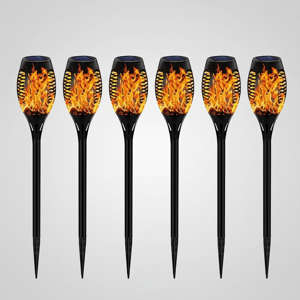 Halloween Solar Powered Outdoor Torch Lights with Flickering Flame Effect for Yard Decoration - Image 4