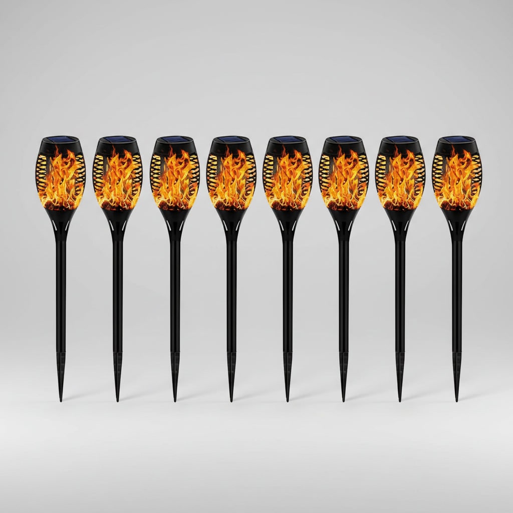Halloween Solar Powered Outdoor Torch Lights with Flickering Flame Effect for Yard Decoration - Image 5