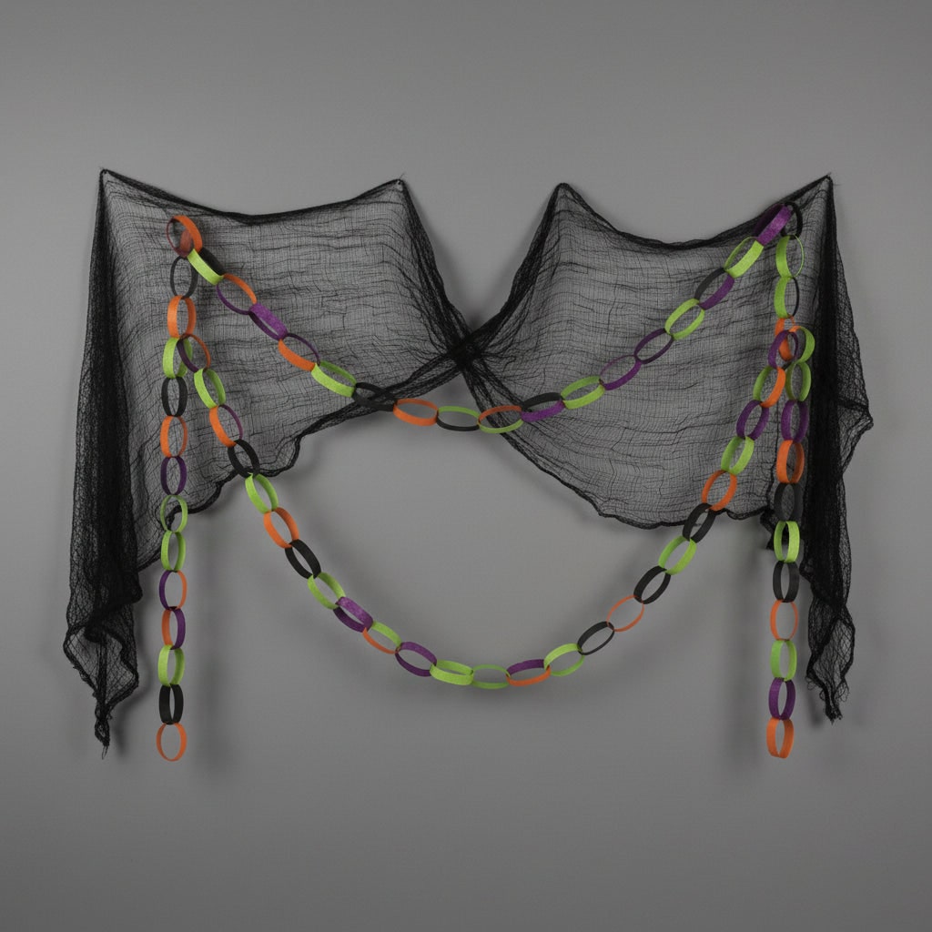 Halloween Spooky Black Gauze Netting Decoration for Haunted House Party Decor Creepy Cloth - Image 1