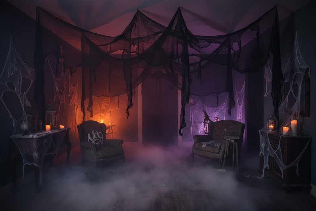Halloween Spooky Black Gauze Netting Decoration for Haunted House Party Decor Creepy Cloth - Image 2