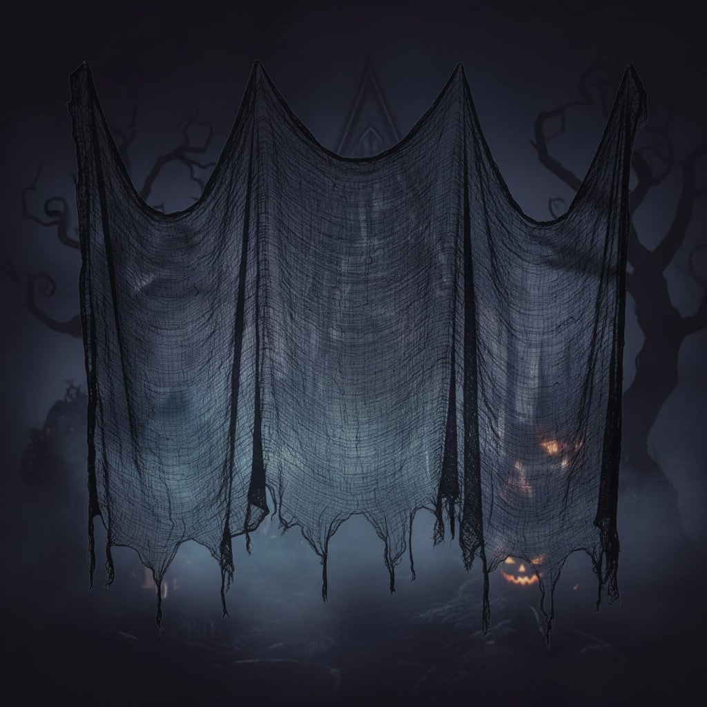 Halloween Spooky Black Gauze Netting Decoration for Haunted House Party Decor Creepy Cloth - Image 6