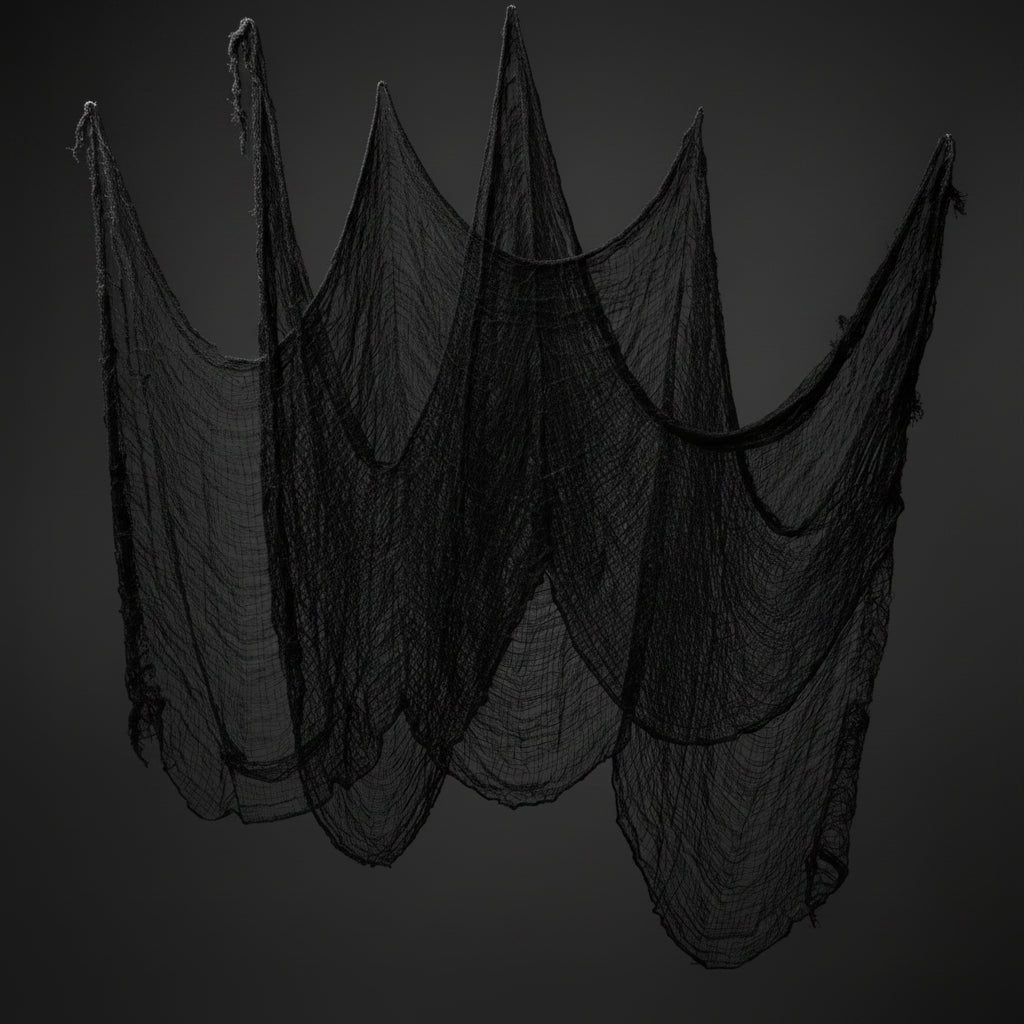 Halloween Spooky Black Gauze Netting Decoration for Haunted House Party Decor Creepy Cloth - Image 7