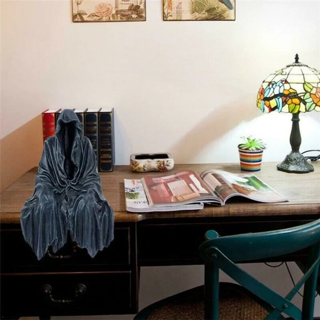 Halloween Spooky Grim Reaper Shelf Sitter Statue Resin Figurine Decoration Hooded - Image 4