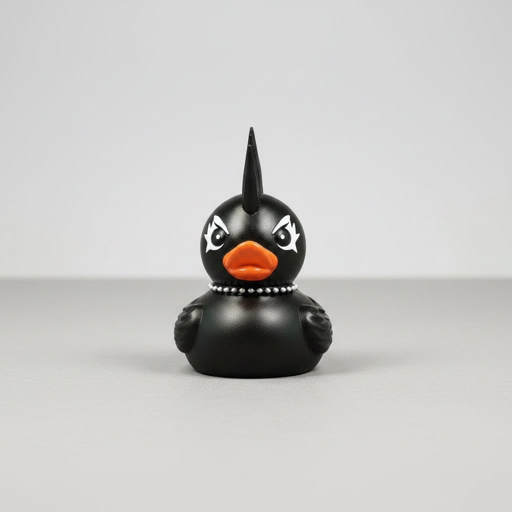 Halloween Spooky Rubber Duck Squishy Bath Gothic Decoration Devil and Spiked Collar - Image 5