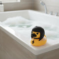 Halloween Spooky Rubber Duckling Squishy Duck Goth Punk Decoration with Studded Collar and Chains - Image 6