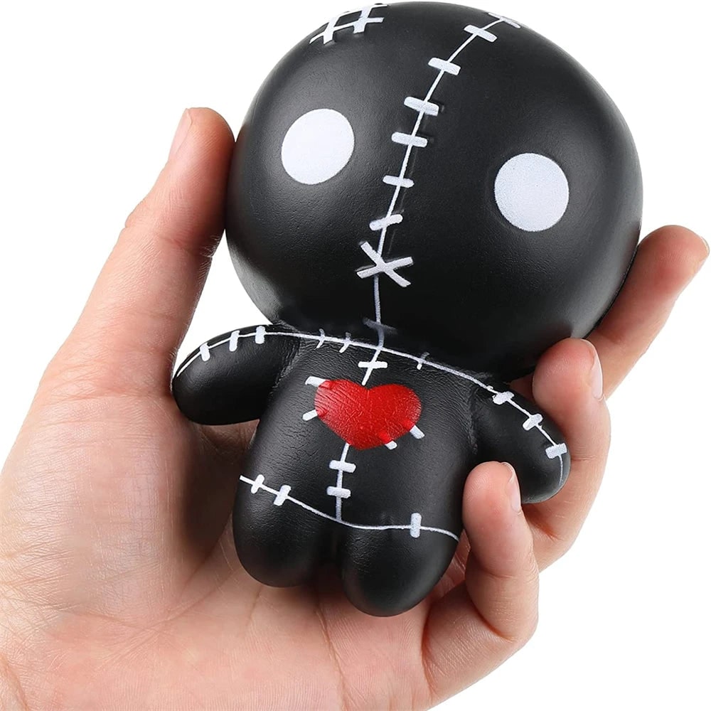 Halloween Squishy Toy Slow Rising Voodoo Doll with Stitched Details for Stress Relief Party Favors - Image 4