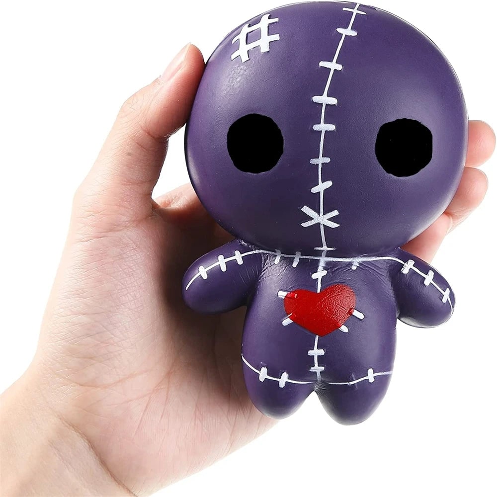Halloween Squishy Toy Slow Rising Voodoo Doll with Stitched Details for Stress Relief Party Favors - Image 5