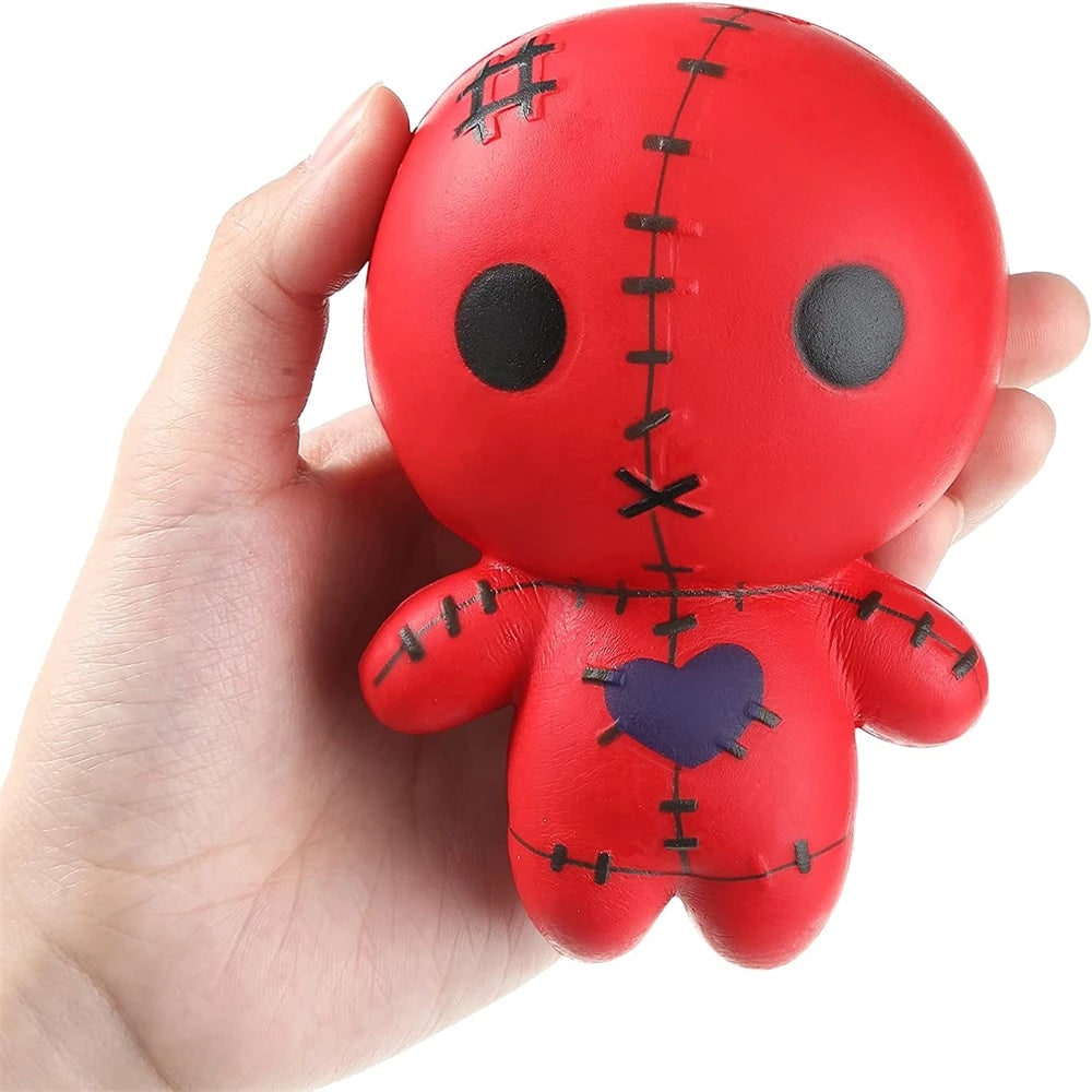 Halloween Squishy Toy Slow Rising Voodoo Doll with Stitched Details for Stress Relief Party Favors - Image 8