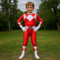 Halloween Superhero Park Ranger Costume Jumpsuit with Mask - Image 1