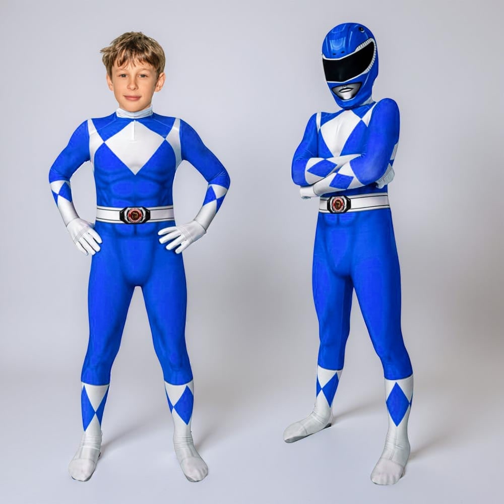 Halloween Superhero Park Ranger Costume Jumpsuit with Mask - Image 10